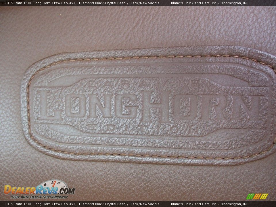 2019 Ram 1500 Long Horn Crew Cab 4x4 Diamond Black Crystal Pearl / Black/New Saddle Photo #9