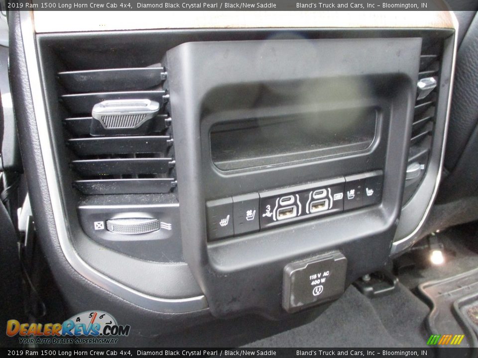 2019 Ram 1500 Long Horn Crew Cab 4x4 Diamond Black Crystal Pearl / Black/New Saddle Photo #11