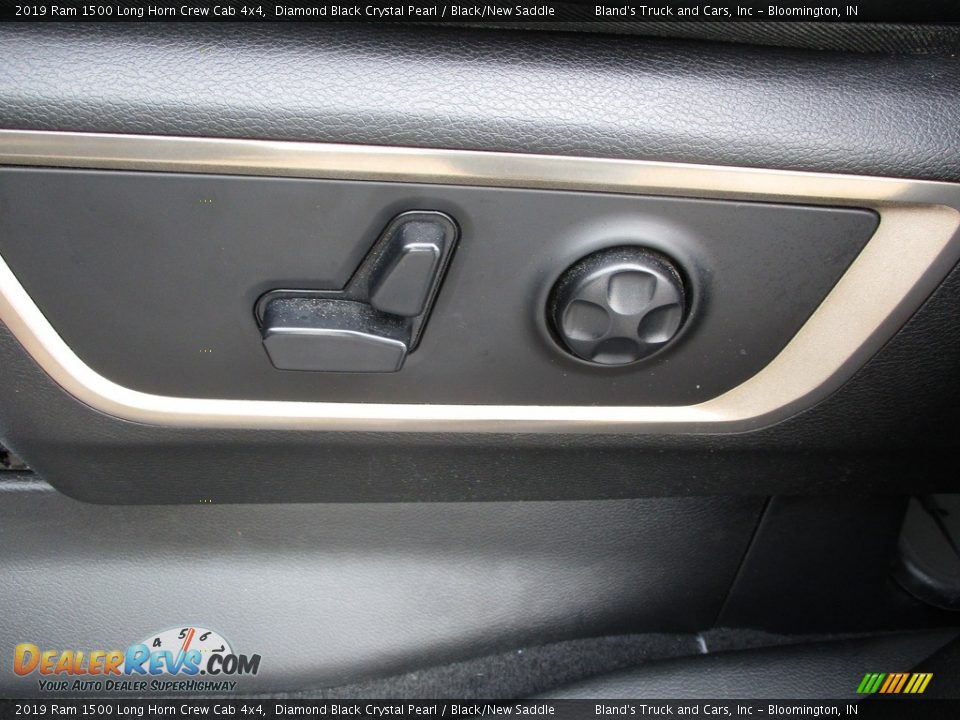 2019 Ram 1500 Long Horn Crew Cab 4x4 Diamond Black Crystal Pearl / Black/New Saddle Photo #12