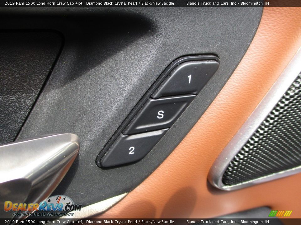 2019 Ram 1500 Long Horn Crew Cab 4x4 Diamond Black Crystal Pearl / Black/New Saddle Photo #14