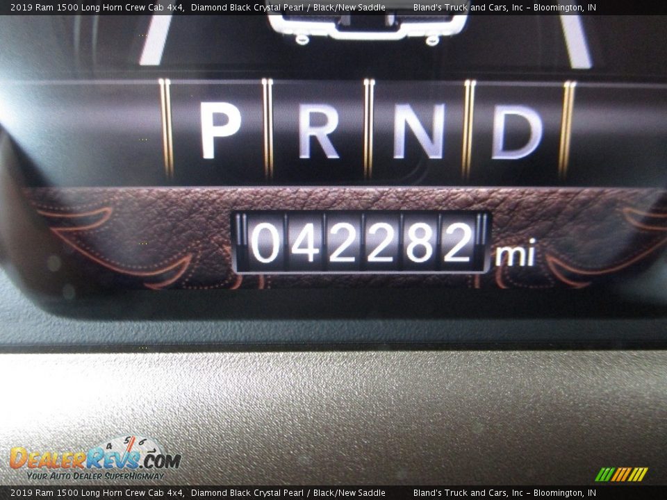 2019 Ram 1500 Long Horn Crew Cab 4x4 Diamond Black Crystal Pearl / Black/New Saddle Photo #19