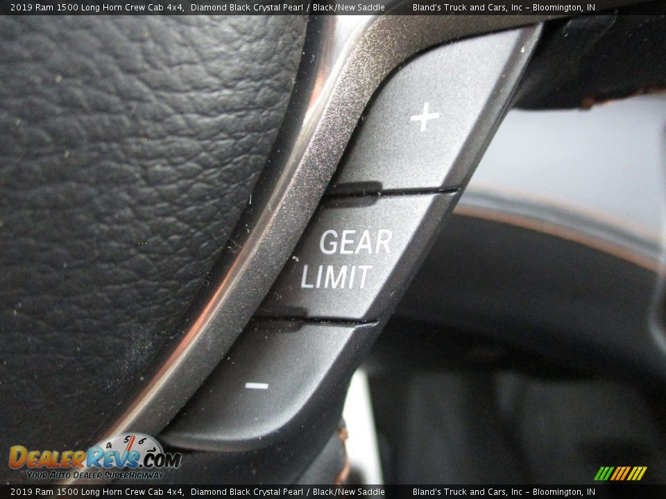 2019 Ram 1500 Long Horn Crew Cab 4x4 Diamond Black Crystal Pearl / Black/New Saddle Photo #22