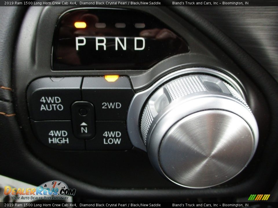 2019 Ram 1500 Long Horn Crew Cab 4x4 Diamond Black Crystal Pearl / Black/New Saddle Photo #24