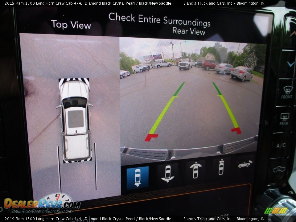 2019 Ram 1500 Long Horn Crew Cab 4x4 Diamond Black Crystal Pearl / Black/New Saddle Photo #26