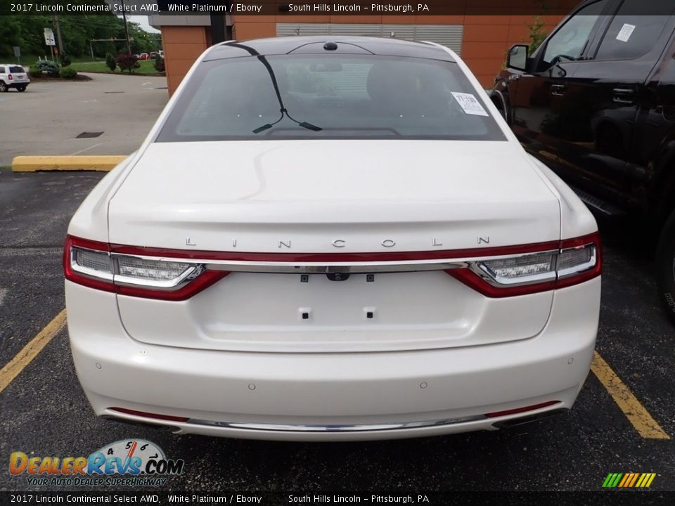2017 Lincoln Continental Select AWD White Platinum / Ebony Photo #3