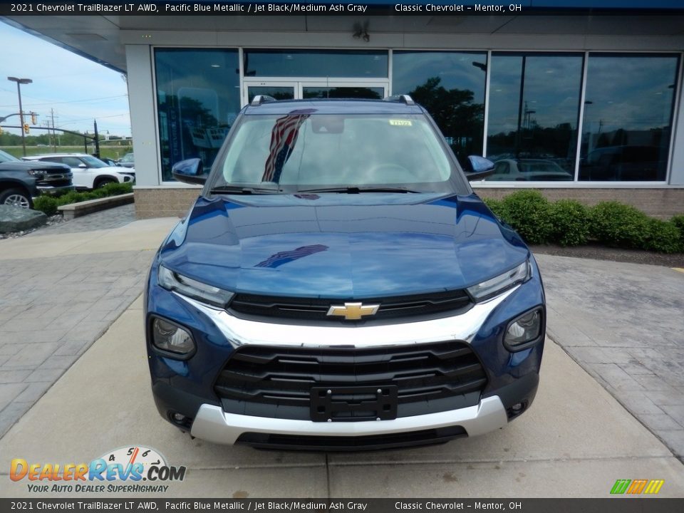 2021 Chevrolet TrailBlazer LT AWD Pacific Blue Metallic / Jet Black/Medium Ash Gray Photo #2