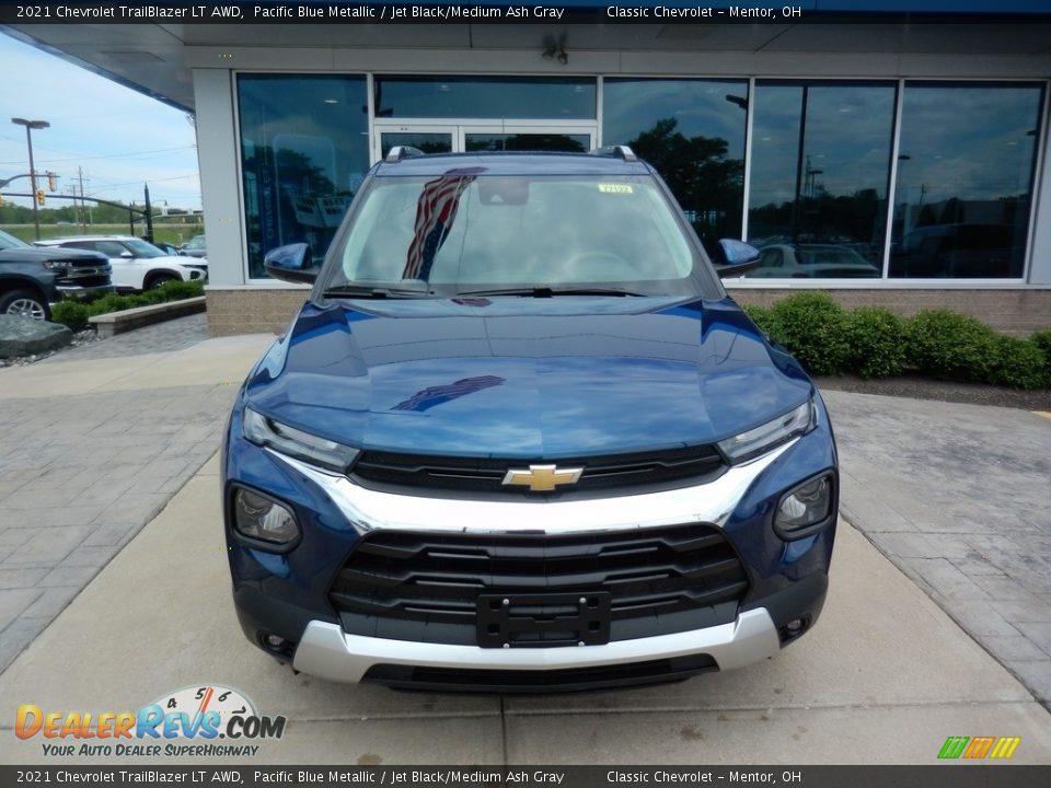 2021 Chevrolet Trailblazer LT AWD Pacific Blue Metallic / Jet Black/Medium Ash Gray Photo #2