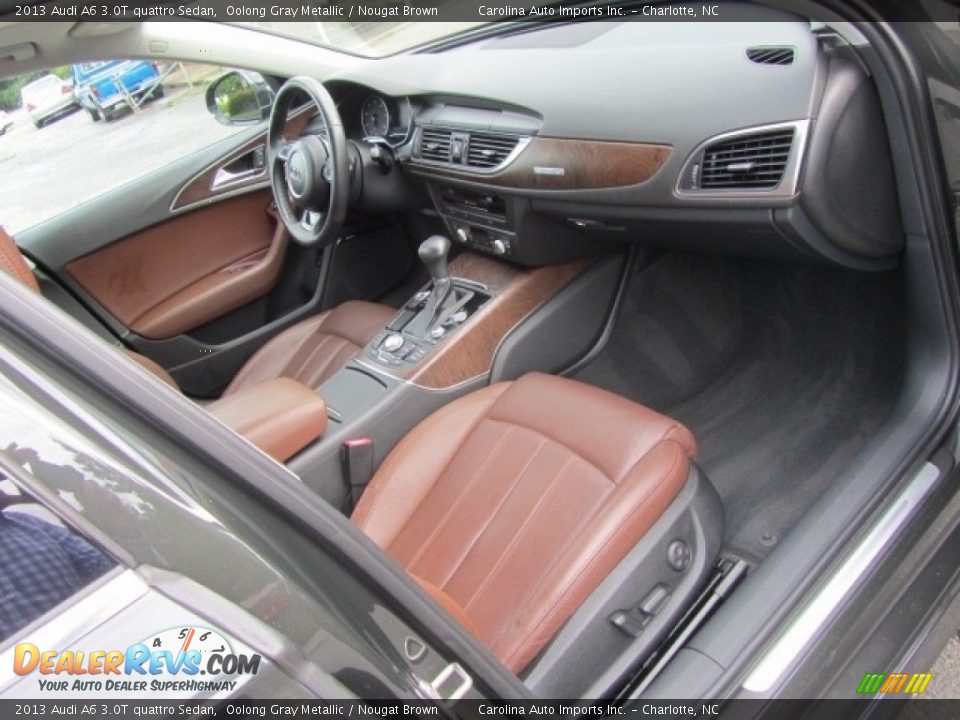 2013 Audi A6 3.0T quattro Sedan Oolong Gray Metallic / Nougat Brown Photo #22