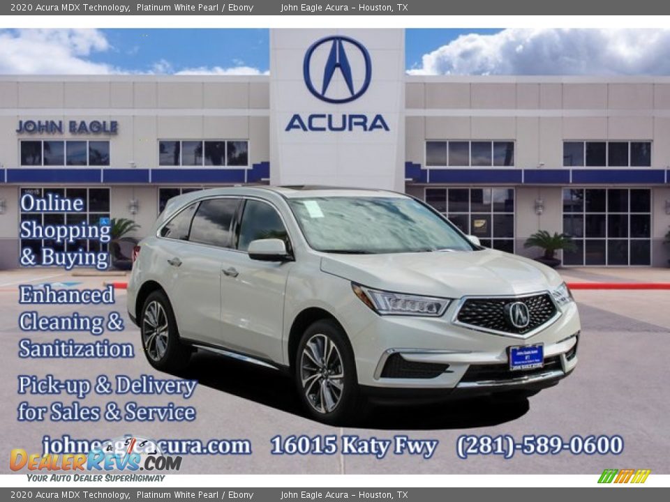 2020 Acura MDX Technology Platinum White Pearl / Ebony Photo #1