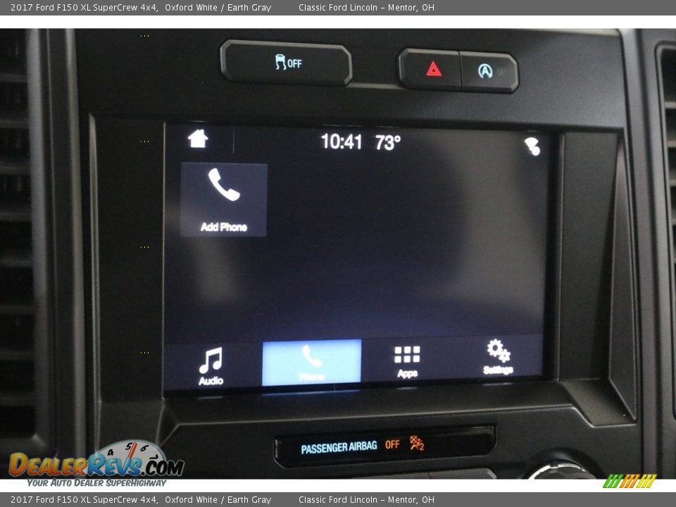2017 Ford F150 XL SuperCrew 4x4 Oxford White / Earth Gray Photo #13