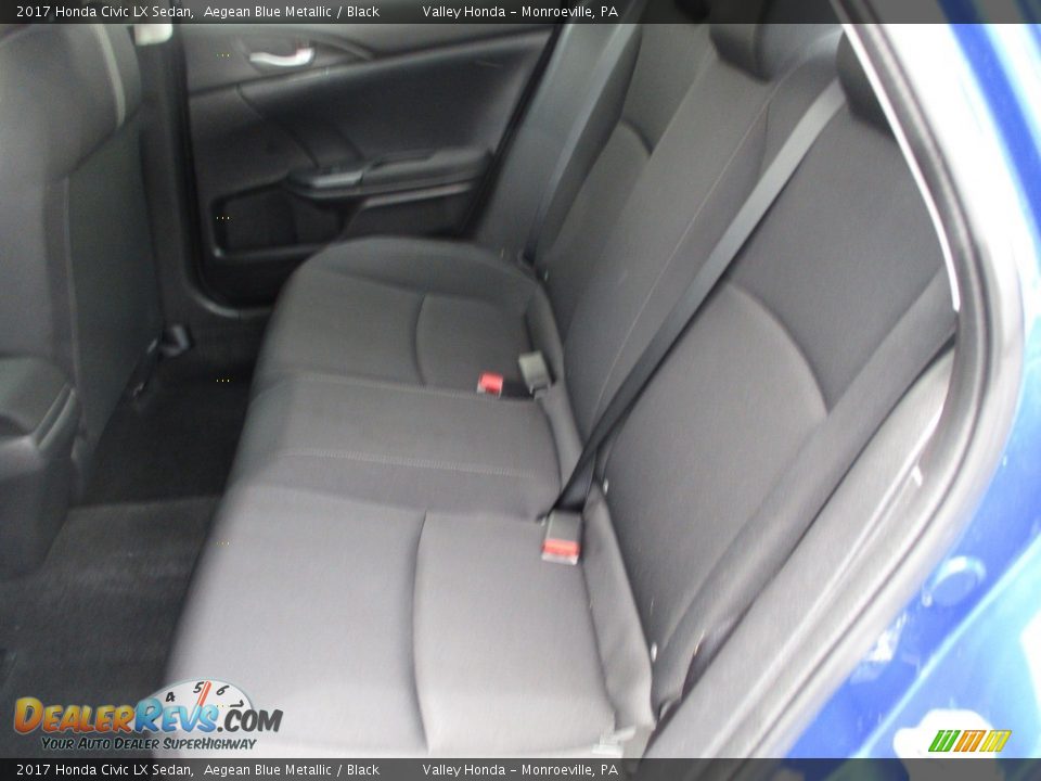 2017 Honda Civic LX Sedan Aegean Blue Metallic / Black Photo #12
