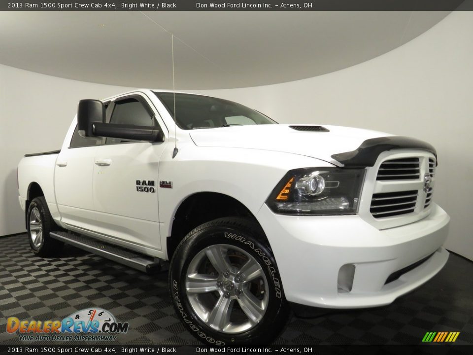 2013 Ram 1500 Sport Crew Cab 4x4 Bright White / Black Photo #1