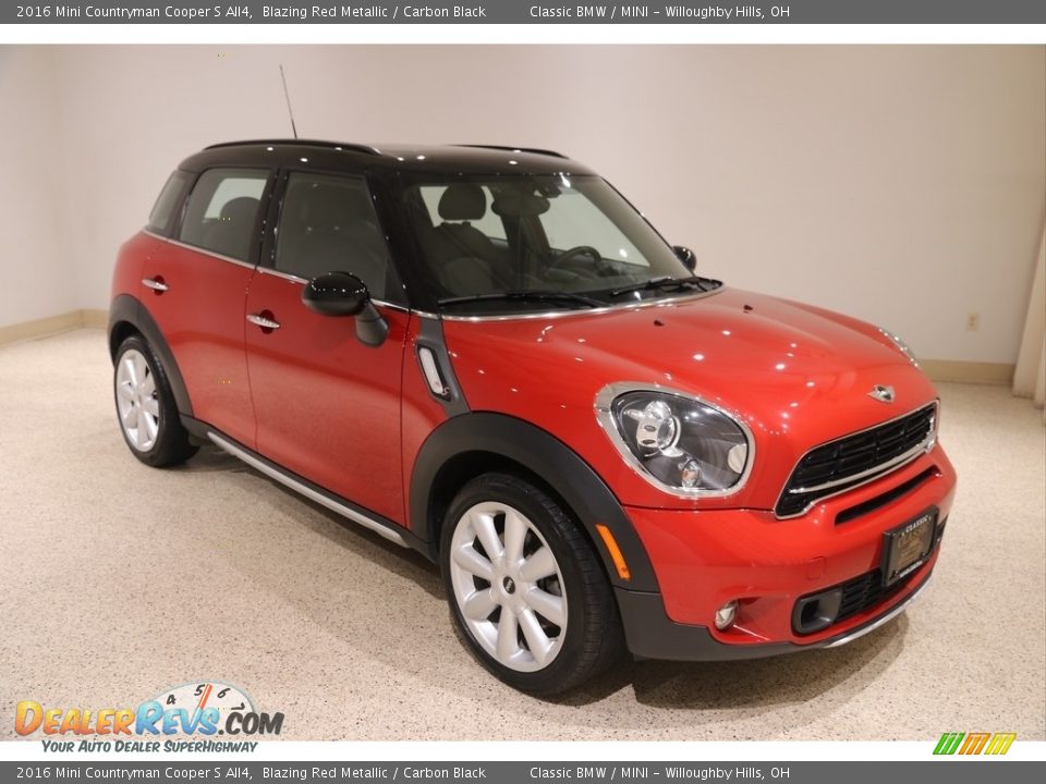 2016 Mini Countryman Cooper S All4 Blazing Red Metallic / Carbon Black Photo #1
