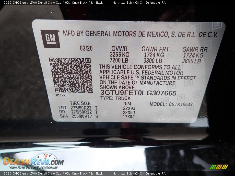 2020 GMC Sierra 1500 Denali Crew Cab 4WD Onyx Black / Jet Black Photo #11