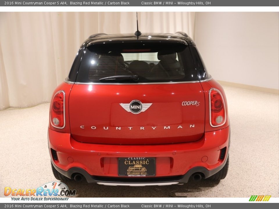 2016 Mini Countryman Cooper S All4 Blazing Red Metallic / Carbon Black Photo #4
