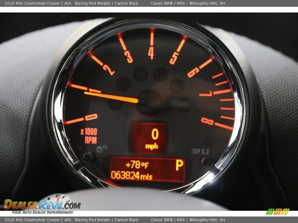 2016 Mini Countryman Cooper S All4 Blazing Red Metallic / Carbon Black Photo #9