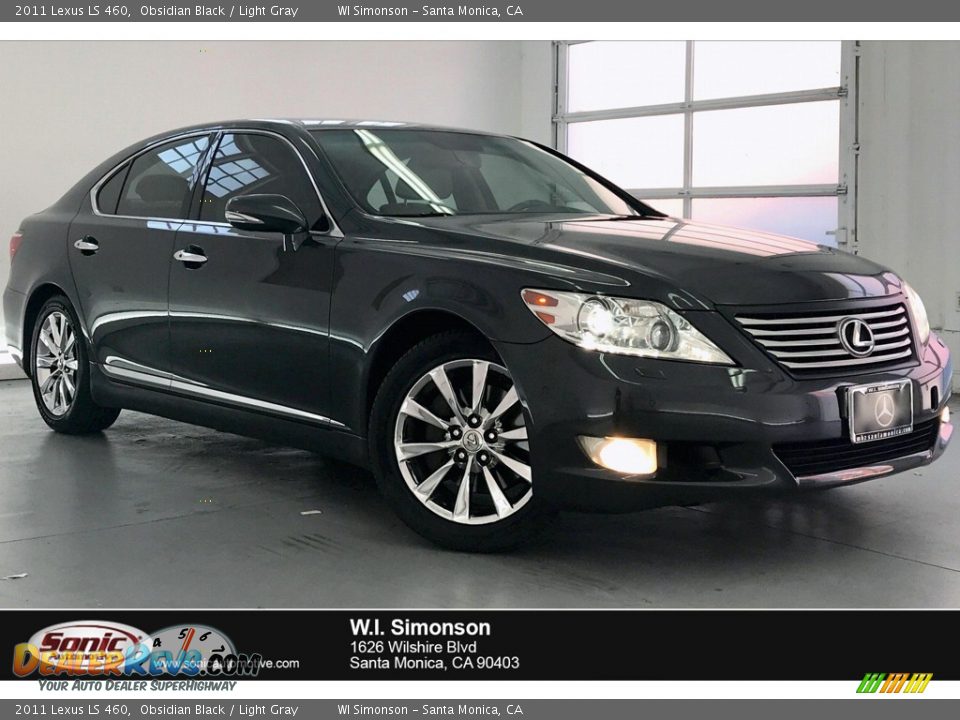 2011 Lexus LS 460 Obsidian Black / Light Gray Photo #1