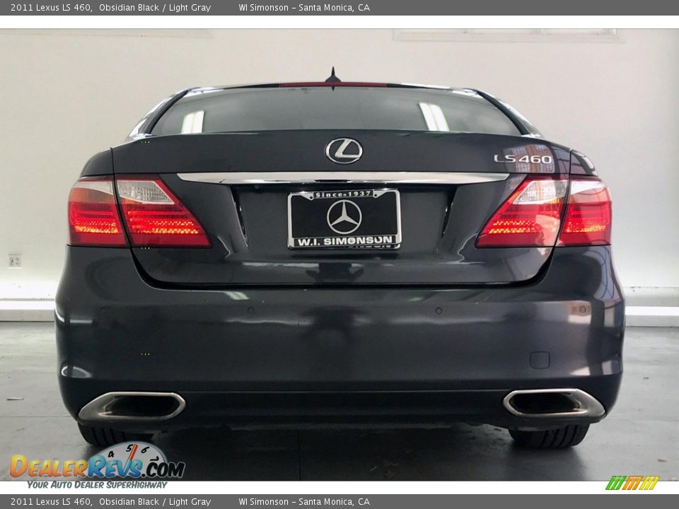 2011 Lexus LS 460 Obsidian Black / Light Gray Photo #3