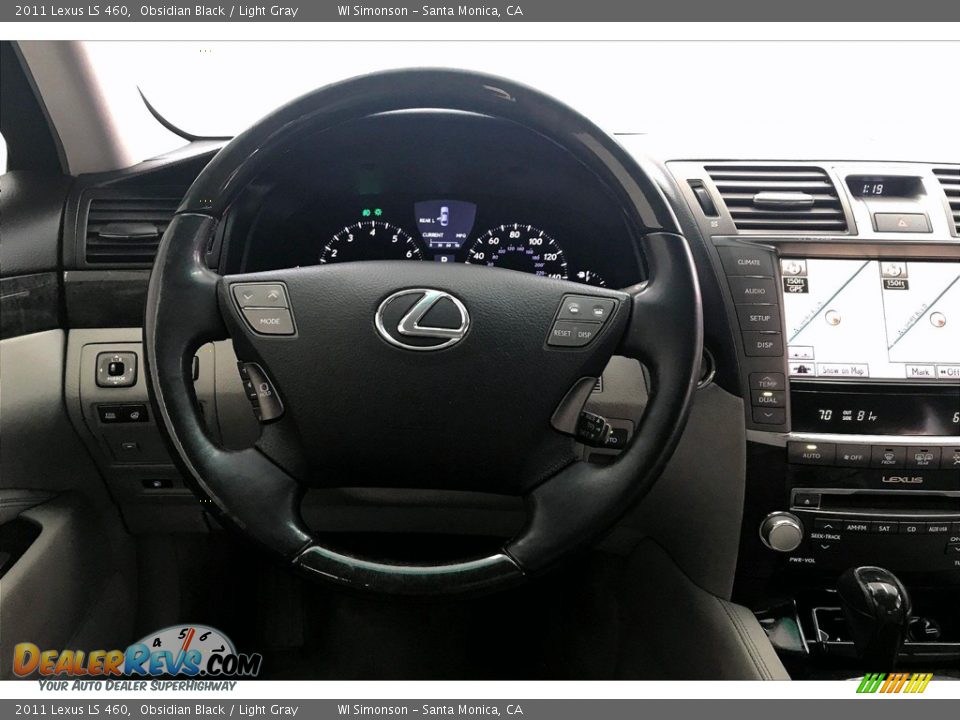 2011 Lexus LS 460 Obsidian Black / Light Gray Photo #4