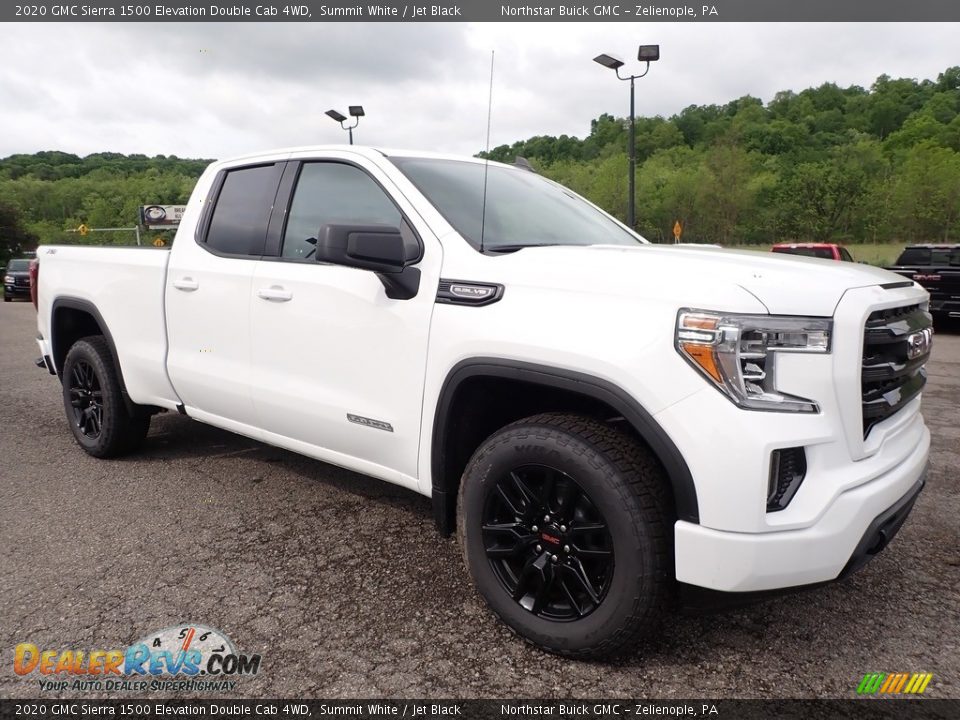 2020 GMC Sierra 1500 Elevation Double Cab 4WD Summit White / Jet Black Photo #3
