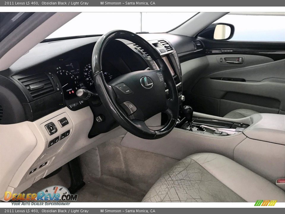 2011 Lexus LS 460 Obsidian Black / Light Gray Photo #22