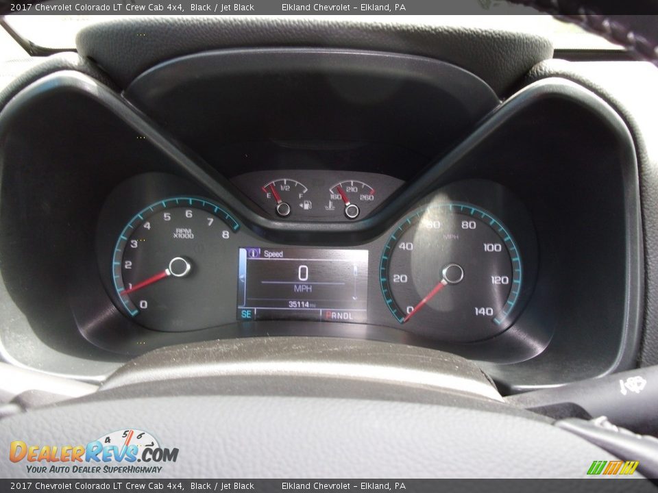 2017 Chevrolet Colorado LT Crew Cab 4x4 Black / Jet Black Photo #15