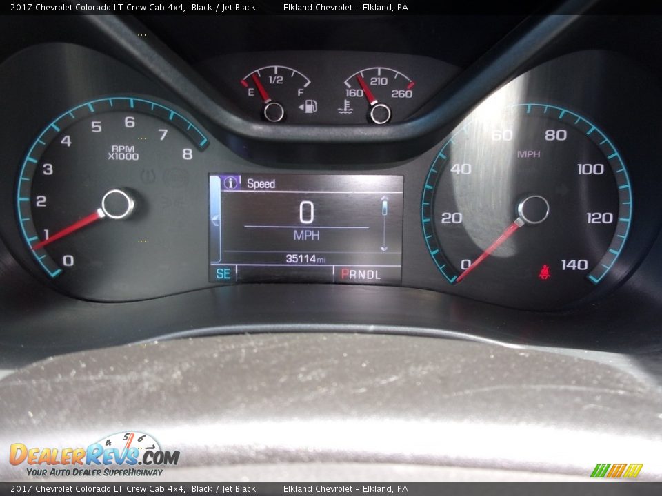 2017 Chevrolet Colorado LT Crew Cab 4x4 Black / Jet Black Photo #16