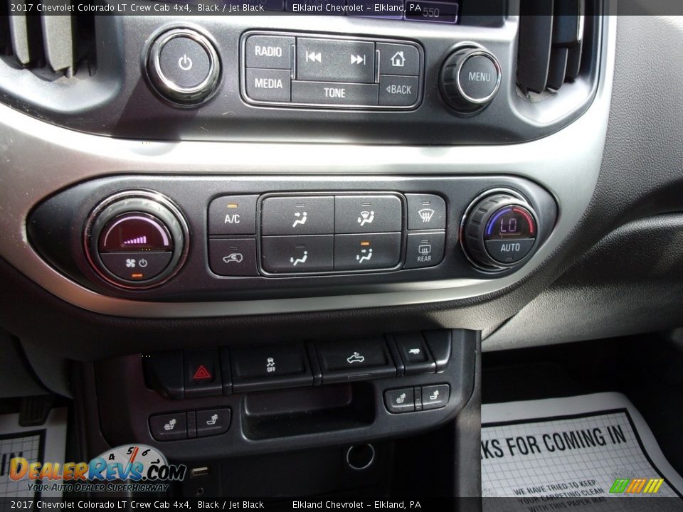 2017 Chevrolet Colorado LT Crew Cab 4x4 Black / Jet Black Photo #22