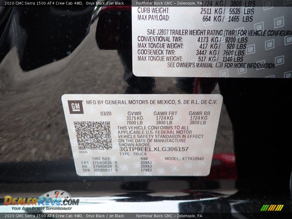 2020 GMC Sierra 1500 AT4 Crew Cab 4WD Onyx Black / Jet Black Photo #10