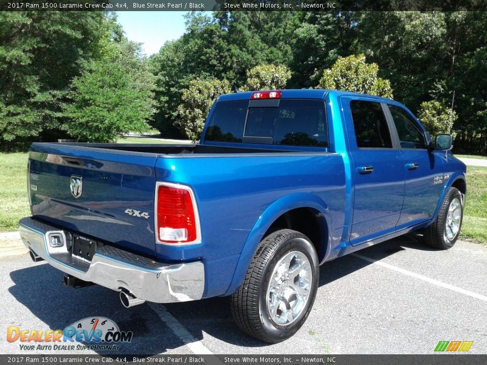 2017 Ram 1500 Laramie Crew Cab 4x4 Blue Streak Pearl / Black Photo #6