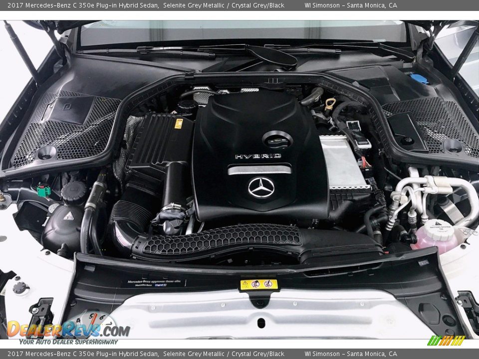2017 Mercedes-Benz C 350e Plug-in Hybrid Sedan Selenite Grey Metallic / Crystal Grey/Black Photo #9