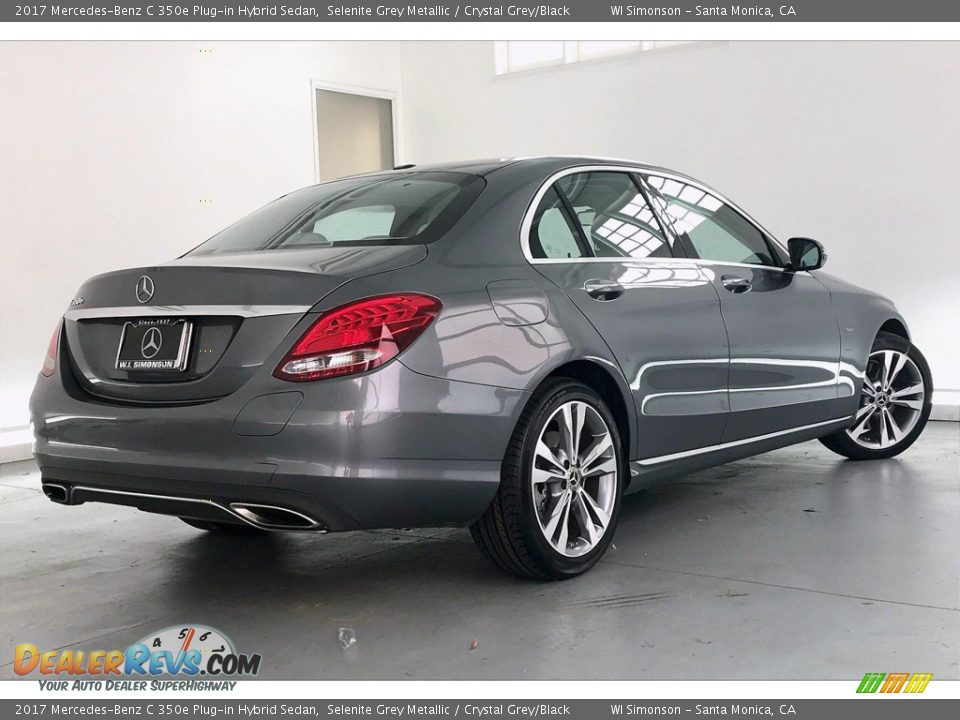 2017 Mercedes-Benz C 350e Plug-in Hybrid Sedan Selenite Grey Metallic / Crystal Grey/Black Photo #16