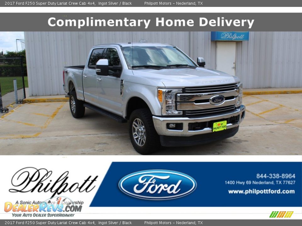 2017 Ford F250 Super Duty Lariat Crew Cab 4x4 Ingot Silver / Black Photo #1