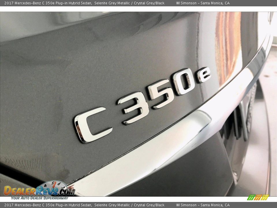 2017 Mercedes-Benz C 350e Plug-in Hybrid Sedan Selenite Grey Metallic / Crystal Grey/Black Photo #27
