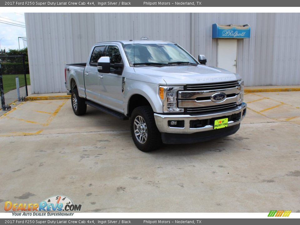 2017 Ford F250 Super Duty Lariat Crew Cab 4x4 Ingot Silver / Black Photo #2