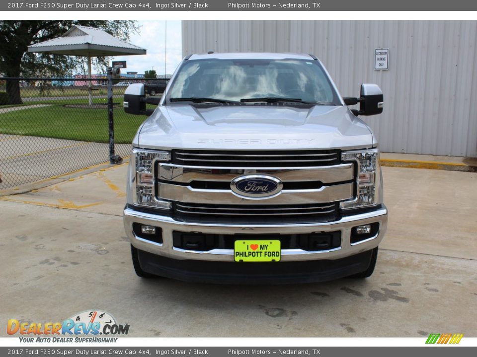 2017 Ford F250 Super Duty Lariat Crew Cab 4x4 Ingot Silver / Black Photo #3