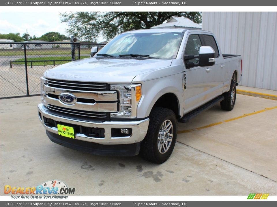 2017 Ford F250 Super Duty Lariat Crew Cab 4x4 Ingot Silver / Black Photo #4