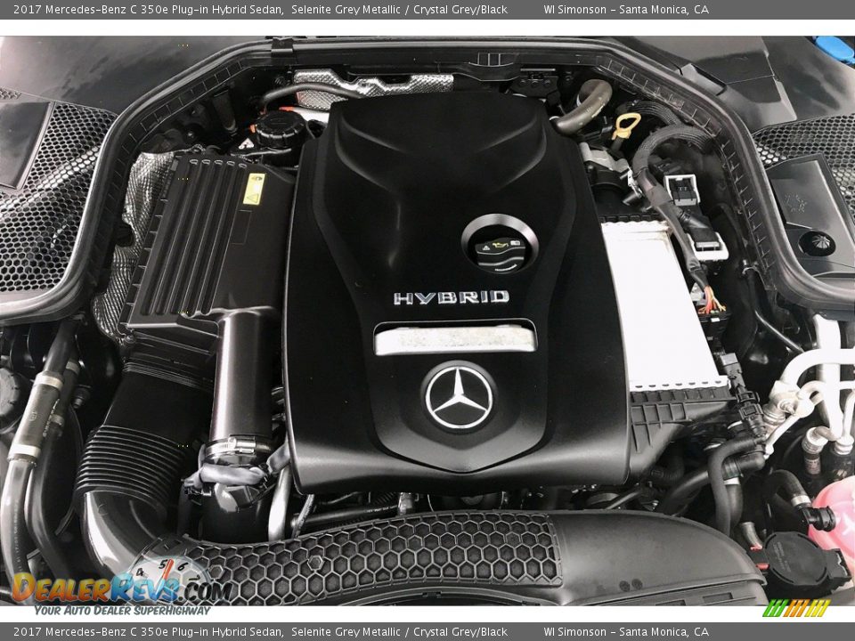 2017 Mercedes-Benz C 350e Plug-in Hybrid Sedan Selenite Grey Metallic / Crystal Grey/Black Photo #31