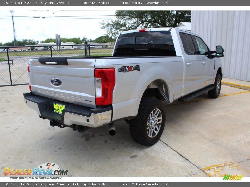 2017 Ford F250 Super Duty Lariat Crew Cab 4x4 Ingot Silver / Black Photo #10