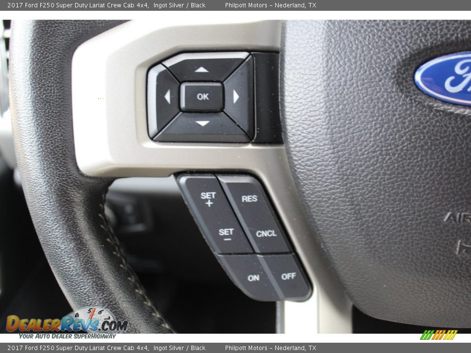 2017 Ford F250 Super Duty Lariat Crew Cab 4x4 Ingot Silver / Black Photo #13