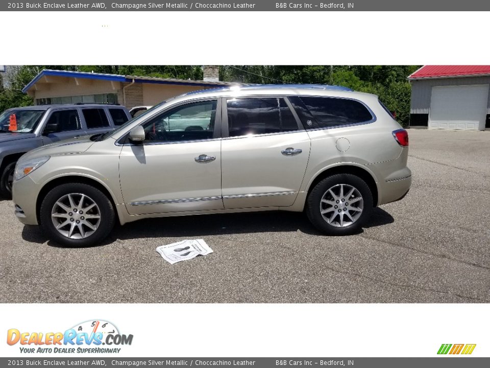2013 Buick Enclave Leather AWD Champagne Silver Metallic / Choccachino Leather Photo #2