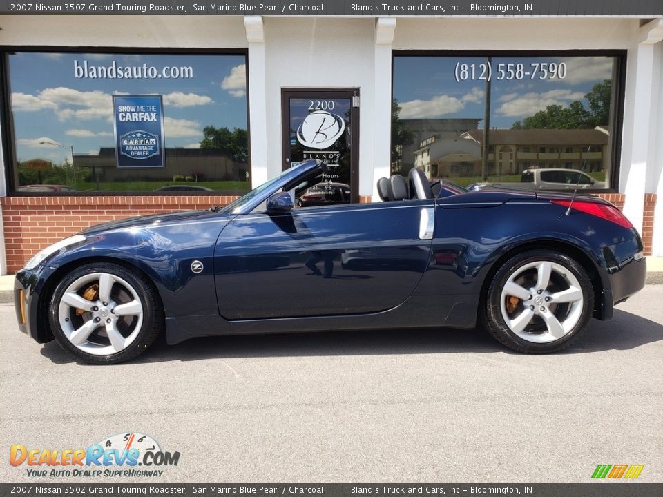 2007 Nissan 350Z Grand Touring Roadster San Marino Blue Pearl / Charcoal Photo #1