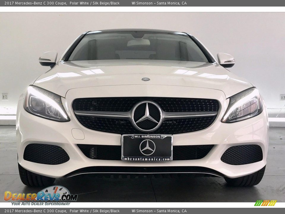 2017 Mercedes-Benz C 300 Coupe Polar White / Silk Beige/Black Photo #2