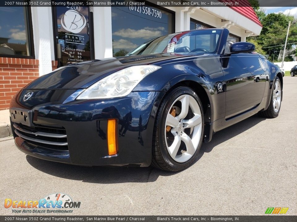2007 Nissan 350Z Grand Touring Roadster San Marino Blue Pearl / Charcoal Photo #2
