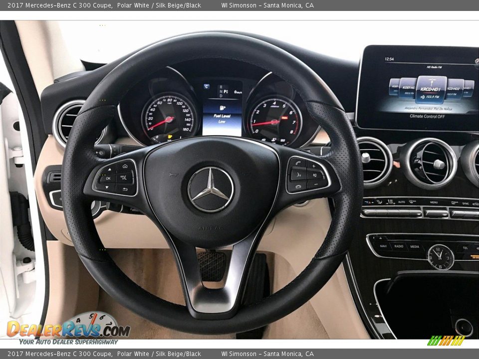 2017 Mercedes-Benz C 300 Coupe Polar White / Silk Beige/Black Photo #4