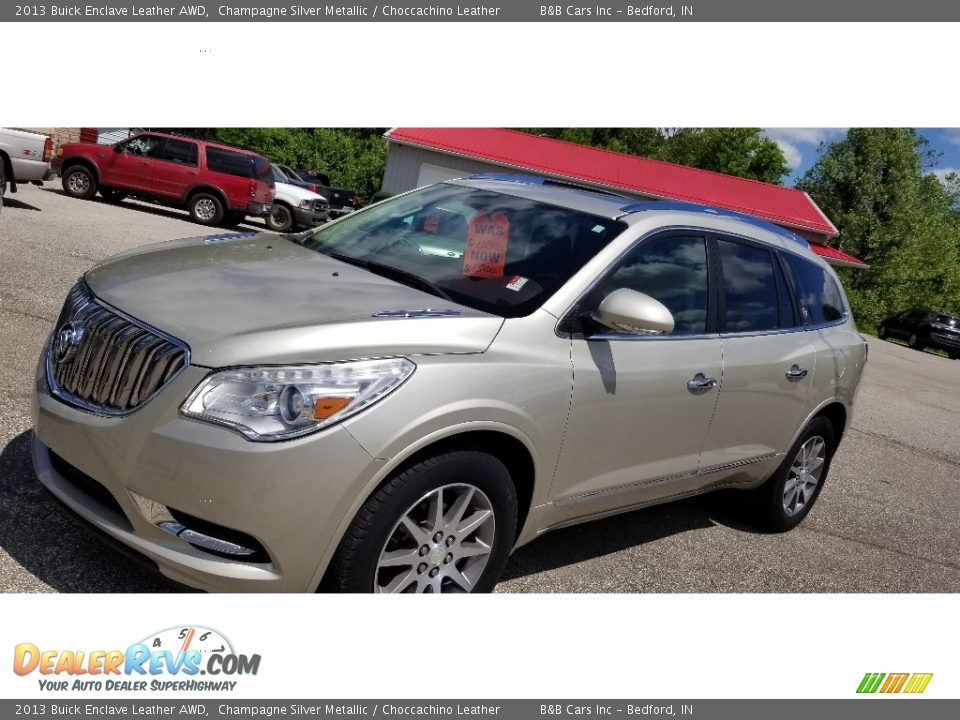 2013 Buick Enclave Leather AWD Champagne Silver Metallic / Choccachino Leather Photo #10