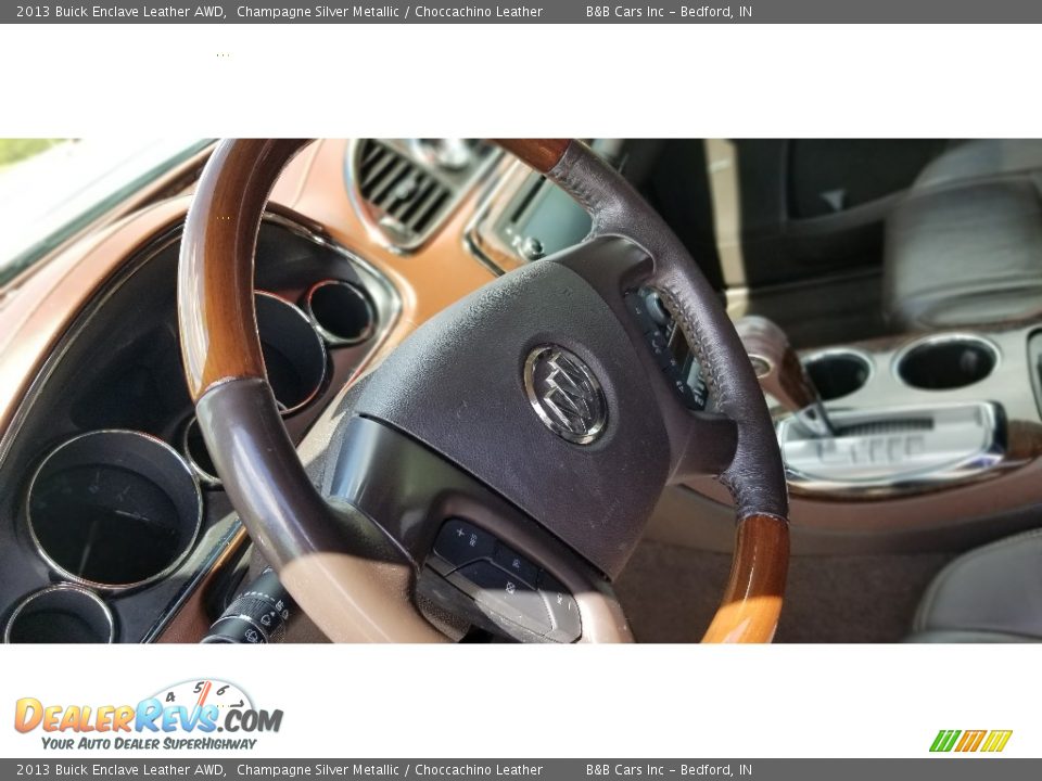 2013 Buick Enclave Leather AWD Champagne Silver Metallic / Choccachino Leather Photo #13