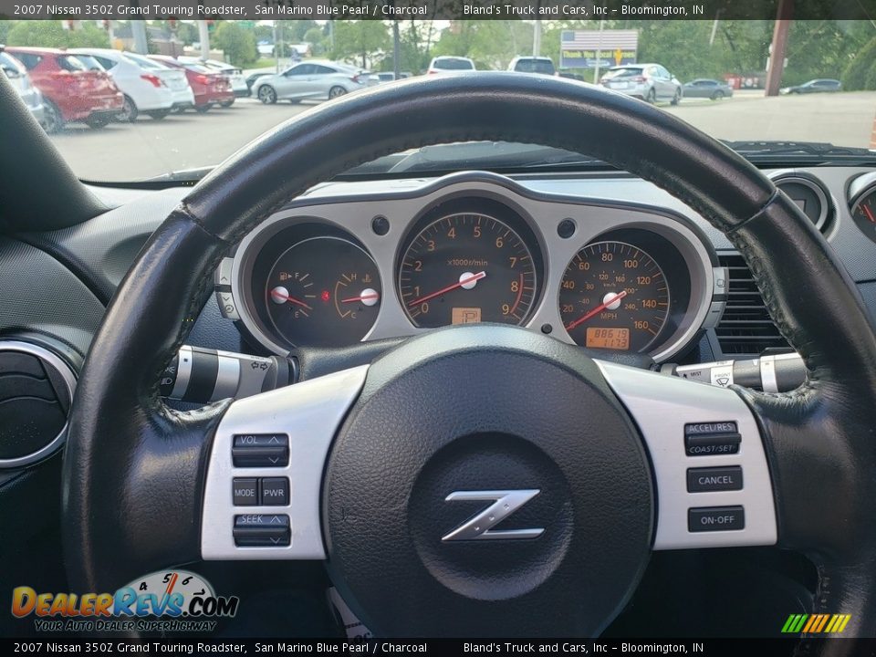 2007 Nissan 350Z Grand Touring Roadster San Marino Blue Pearl / Charcoal Photo #14