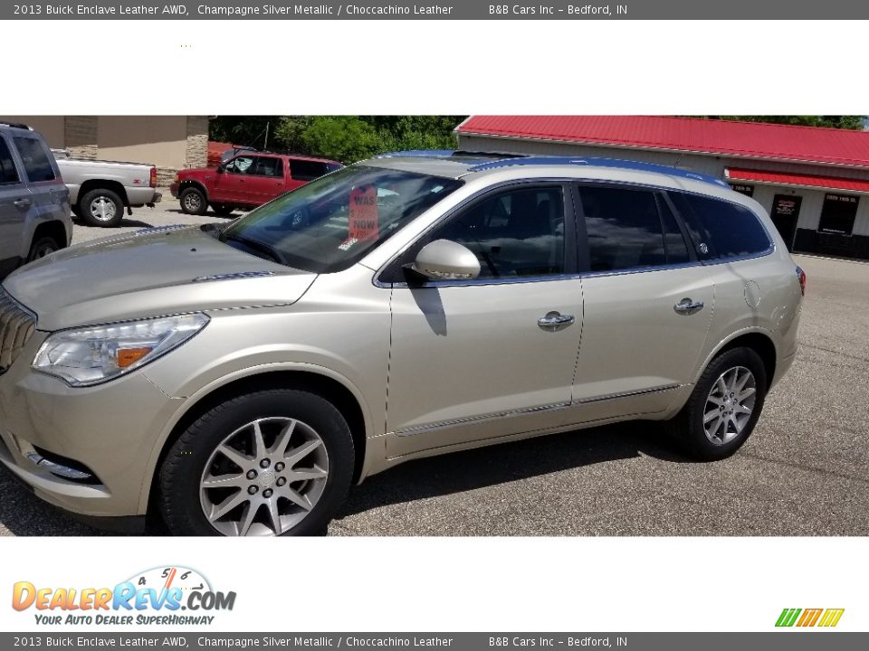 2013 Buick Enclave Leather AWD Champagne Silver Metallic / Choccachino Leather Photo #24