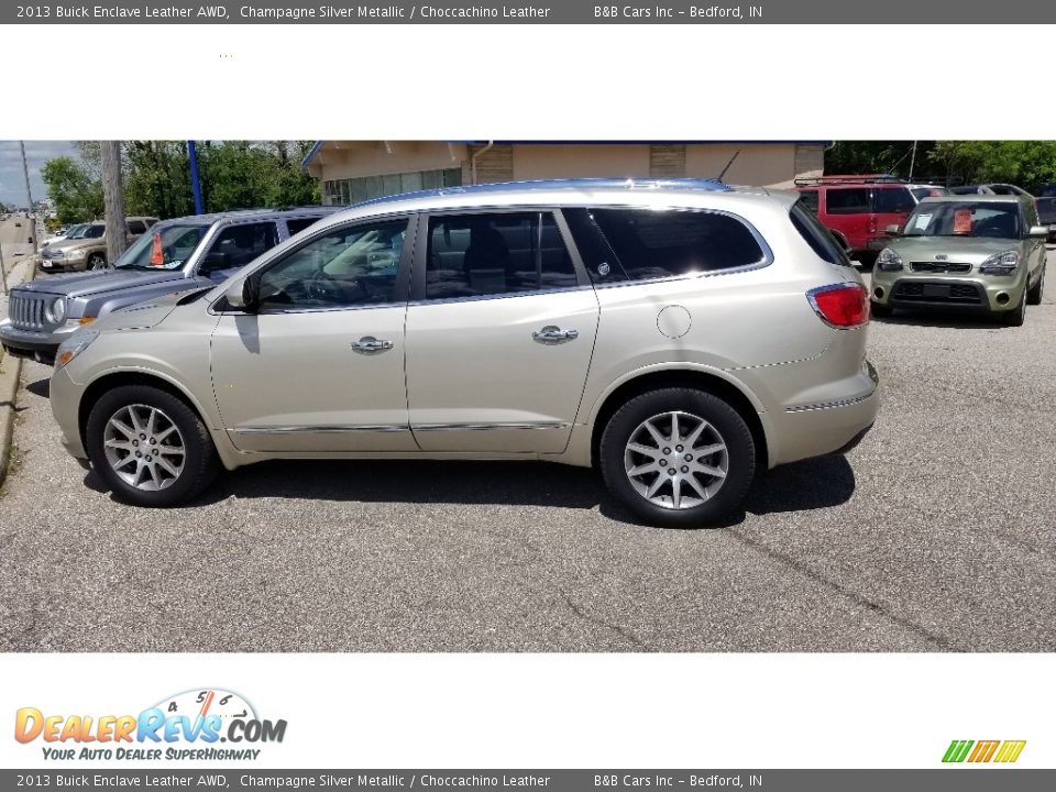 2013 Buick Enclave Leather AWD Champagne Silver Metallic / Choccachino Leather Photo #25